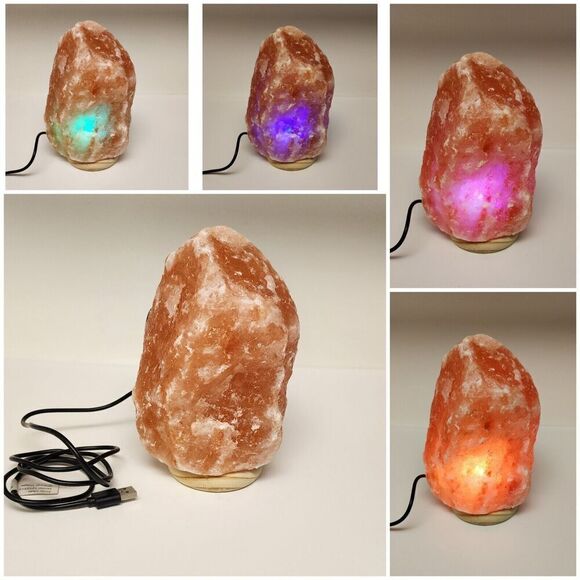 Sharper Image Himalayan Salt Crystal LED Color Changing Lamp, Natural - Picture 8 of 8